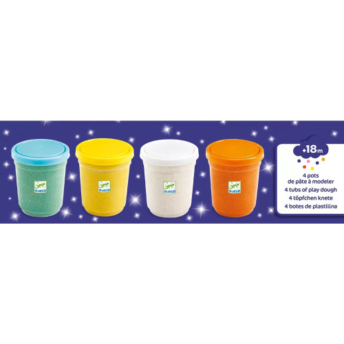 4 Potes de Plasticina - Glitter
