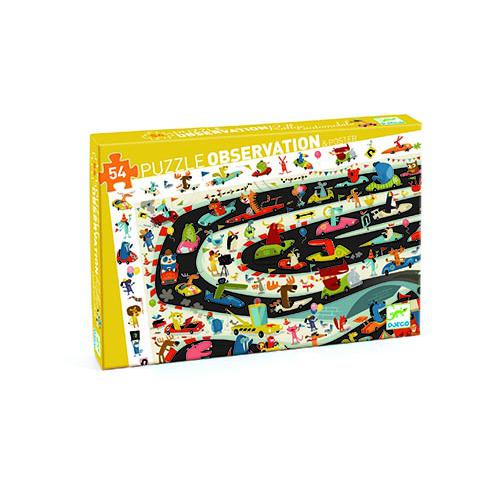 Puzzle Observação Rally de Carros 54 pcs