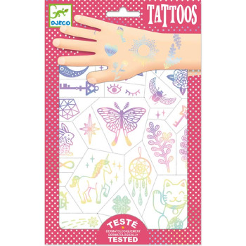 Amuletos da Sorte - 50 Tatuagens Iridescentes Amuletos da Sorte - 50 Tatuagens Iridescentes