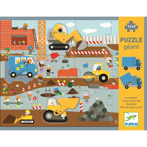 Construção - Puzzle Gigante com Maquinas de Const Construção - Puzzle Gigante com Maquinas de Const