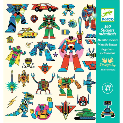 Robots - 160 Autocolantes