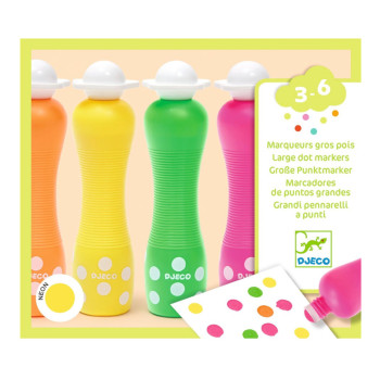 4 Marcadores com Esponja - Neon 4 Marcadores com Esponja - Neon