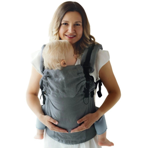 Mochila Ergonómica Little Frog Prime Carrier - Pure Linen Shadow - Linho 