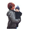 Capa de Babywearing Lã Polar Little Frog - Preta