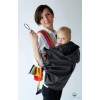Capa de Babywearing Impermeável com forro polar Little Frog - Preta