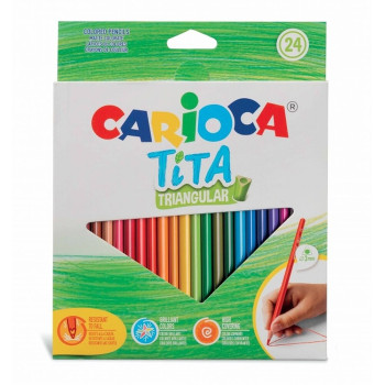 Lápis de Colorir Carioca Triangular 24 Lápis de Colorir Carioca Triangular 24