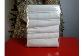 Pack de 6 Musselinas de Bambu Brancas