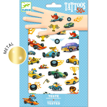 Carros - 50 Tatuagens Efeito Metalico Carros - 50 Tatuagens Efeito Metalico