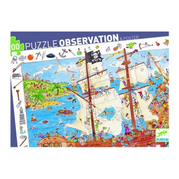 Puzzle Observação Piratas 100 Peças Puzzle Observação Piratas 100 Peças