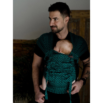 Half Buckle Cross Hybrid Carrier Little Frog - Viridian Miles Algodão